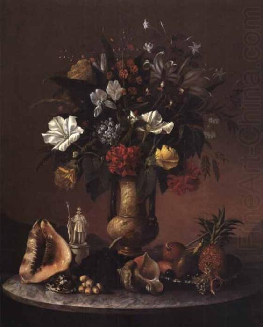 Still Life with small statue of Pedro I of Brazil, Antonio Carvalho de Silva Porto